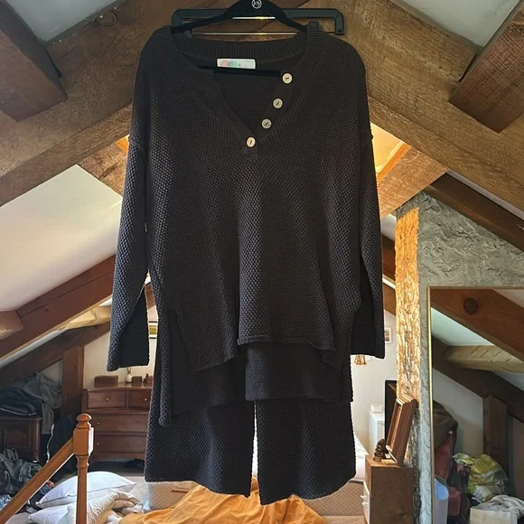 Free People Hailee Sweater Set in hot fudge - Picture 5 of 6